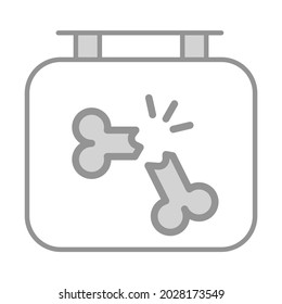 X Ray Bones Healthcare Medical, vector graphic Illustration Icon.
