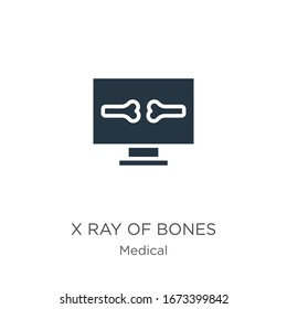 X ray of bones icon vector. Trendy flat x ray of bones icon from medical collection isolated on white background. Vector illustration can be used for web and mobile graphic design, logo, eps10