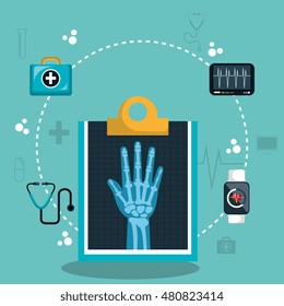 x ray digital medical healthcare isolated