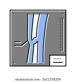 x ray of fracture color icon vector. x ray of fracture sign. isolated symbol illustration