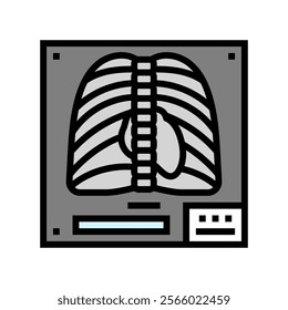 x ray fracture injury color icon vector. x ray fracture injury sign. isolated symbol illustration