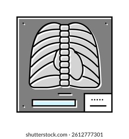 x ray fracture injury color icon vector. x ray fracture injury sign. isolated symbol illustration