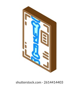 x ray fracture injury isometric icon vector. x ray fracture injury sign. isolated symbol illustration