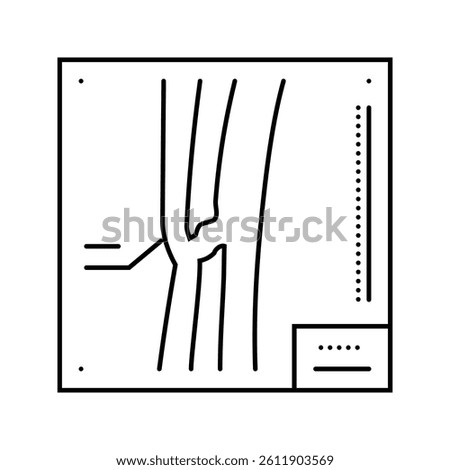 x ray of fracture line icon vector. x ray of fracture sign. isolated contour symbol black illustration