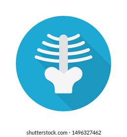 x ray glyph flat vector icon