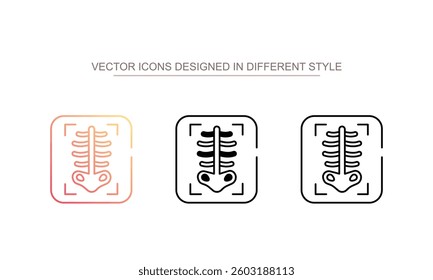 X ray icon design with white background stock illustration