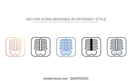 X Ray icon design with white background stock illustration