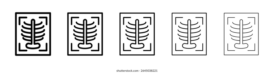 X ray icon filled flat sign concept for web design.