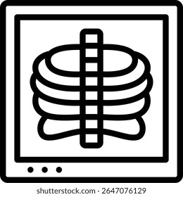 Röntgen-Icon-Illustration Design mit Umriss, dies ist nicht aus einer KI-Generation gemacht