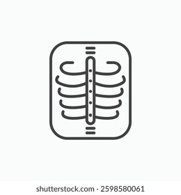 X ray icon isolated on white background