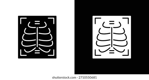 X ray icon line art editable stroke and solid collection for app design
