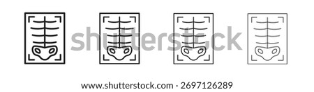 X ray icon line design. thin line vector icon set.