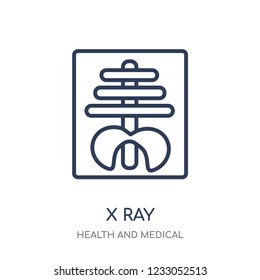 X ray icon. X ray linear symbol design from Health and Medical collection. Simple outline element vector illustration on white background