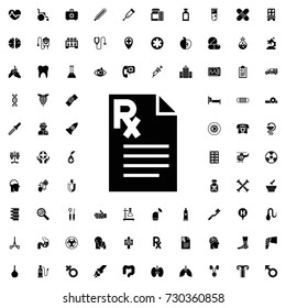 x ray icon. set of filled medicine icons.