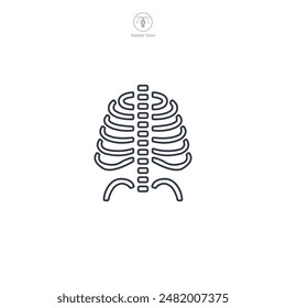 Ilustración vectorial de símbolo X Ray Icon aislada sobre fondo blanco