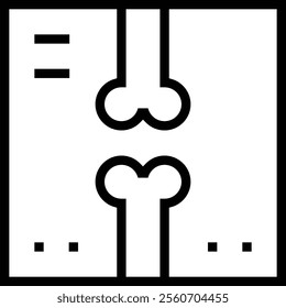 x ray icon. Thin linear style design isolated on white background