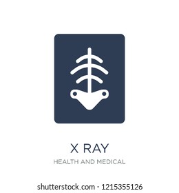 X ray icon. Trendy flat vector X ray icon on white background from Health and Medical collection, vector illustration can be use for web and mobile, eps10