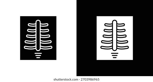 X ray icon. Vector illustration. Flat design.