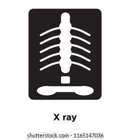 X ray icon vector isolated on white background, X ray transparent sign , medical health symbols