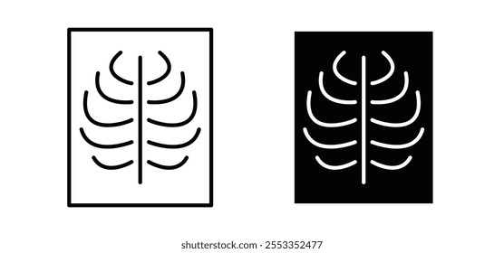 X ray icons in black filled and outlined style
