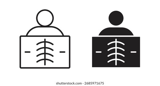 Conjunto de Vectores simples de iconos de rayos X. conjunto de símbolos de signos de logotipo