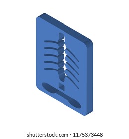 X ray isometric left top view 3D icon