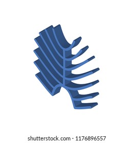 X ray isometric left top view 3D icon