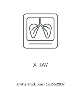 X ray linear icon. X ray concept stroke symbol design. Thin graphic elements vector illustration, outline pattern on a white background, eps 10.