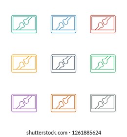 x ray on display icon white background. Editable line x ray on display icon from medicine. Trendy x ray on display icon for web and mobile.