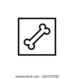 X ray outline vector icon in linear, outline style, isolated on white background
