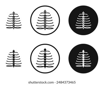 X ray outlined icon vector collection.