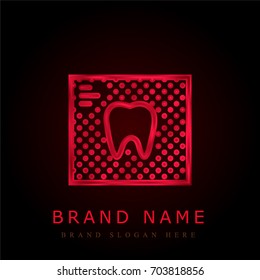 X ray red chromium metallic logo