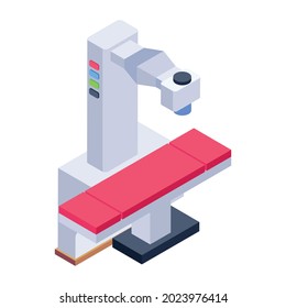 X ray scanner isometric icon is visually perfect 