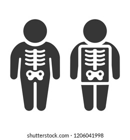 X Ray Simple Icon on White Background. Vector