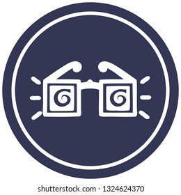 X Ray Specs Circular Icon Symbol