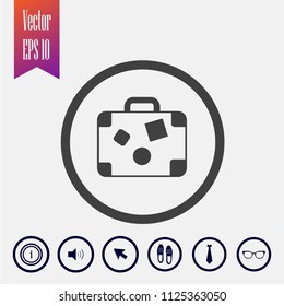 x- ray suitcase vector icon