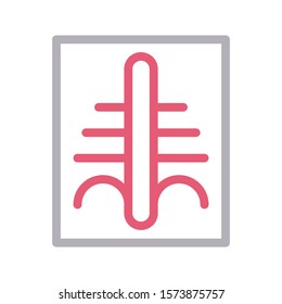 x ray vector color line icon 