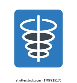 x ray vector glyph color icon 