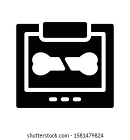 x ray vector glyph flat icon 
