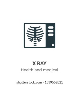 X ray vector icon on white background. Flat vector x ray icon symbol sign from modern health and medical collection for mobile concept and web apps design.