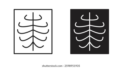X ray vector line icon illustration collection.