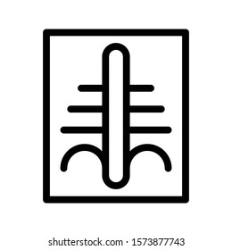 x ray vector thin line icon 