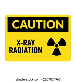 X Ray Warning Radiation Caution Sign Stock Vector (Royalty Free) 2107824968