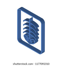 X rays isometric left top view 3D icon