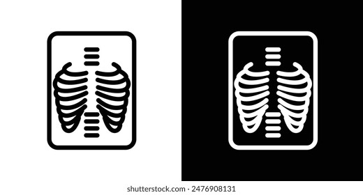 X rayvector icon set on white background.
