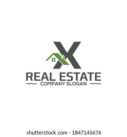 X Real Estate logo vector