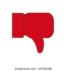 x reject or cancel hand gesture thumb down  icon image vector illustration design 