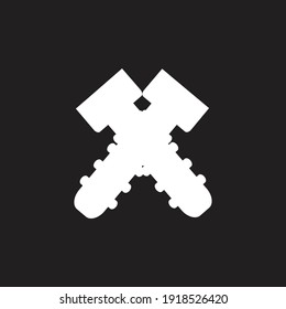 logotipo de perno X blanco moderno