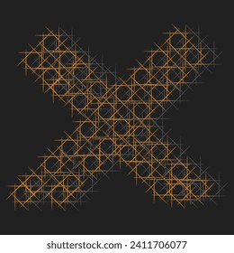 x shaped geometric background illustration