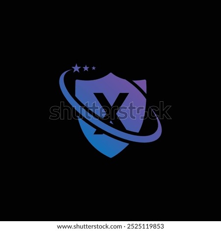 X shield logo, Letter X with Shield design vector